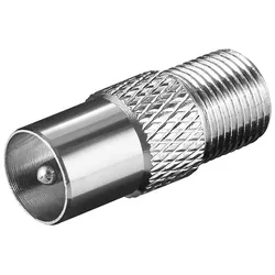 Adapter, F-Buchse - IEC/Koax-Stecker