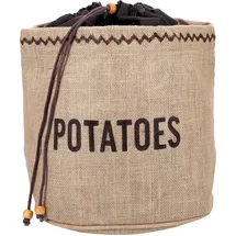 KitchenCraft Natural Elements Jutesack, für Kartoffeln, mit Verdunklungsfutter, Sackleinen, Braun, 25 cm x 25 cm x 24 cm