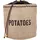 KitchenCraft Natural Elements Jutesack, für Kartoffeln, mit Verdunklungsfutter, Sackleinen, Braun, 25 cm x 25 cm x 24 cm