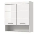 inn.furn Badezimmer Hängeschrank in Weiß Hochglanz 74 x 79 cm Shawn