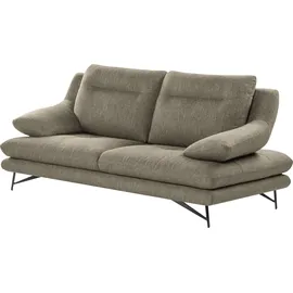 Calia Italia 2,5-Sitzer CALIA ITALIA "Cezanne, elegant und bequem, aufwendige Detailverarbeitung", beige (44 beige), B:195cm H:90cm T:109cm, Sofas, im Strukturbezug, wahlweise mit Sitztiefenverstellung