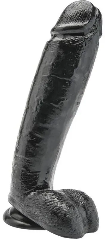 GET REAL - DILDO 25,5 CM MIT KUGELN SCHWARZ