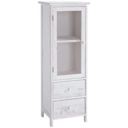 CARO-Möbel Vitrine ETANIA Vitrine Vitrinenschrank Standregal Kommode Schrank Anrichte Vintage Sh weiß