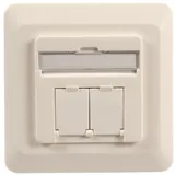 EFB-Elektronik Datendose Cat.6A 500MHz rechts/links, Unterputz, 2xRJ45, RAL9010