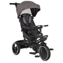 Byox Dreirad Tricycle Fusion verstellbar PU-Reifen drehbarer Sitz Schiebestange grau