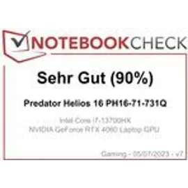 Acer Predator Helios 16 16'' Intel Core i7-13700HX 16 GB RAM 1 TB SSD NVIDIA GeForce RTX 4060 Windows 11 schwarz