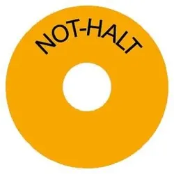 Siemens 3SB29082AG Unterlegschild, gelb, selbstklebend, Aufschrift: NOT-HALT