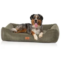 Knuffelwuff Hundebett aus Cord mit Handwebcharakter Olivia XXL 120