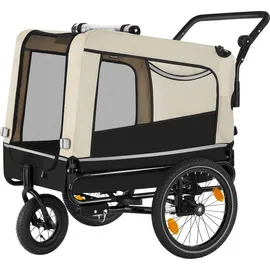 Tectake Hundeanhänger Beige 2018
