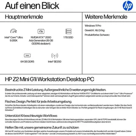 HP Z2 Mini G1i A40LQET 64 GB RAM 1 TB SSD RTX 2000 Win 11 Pro