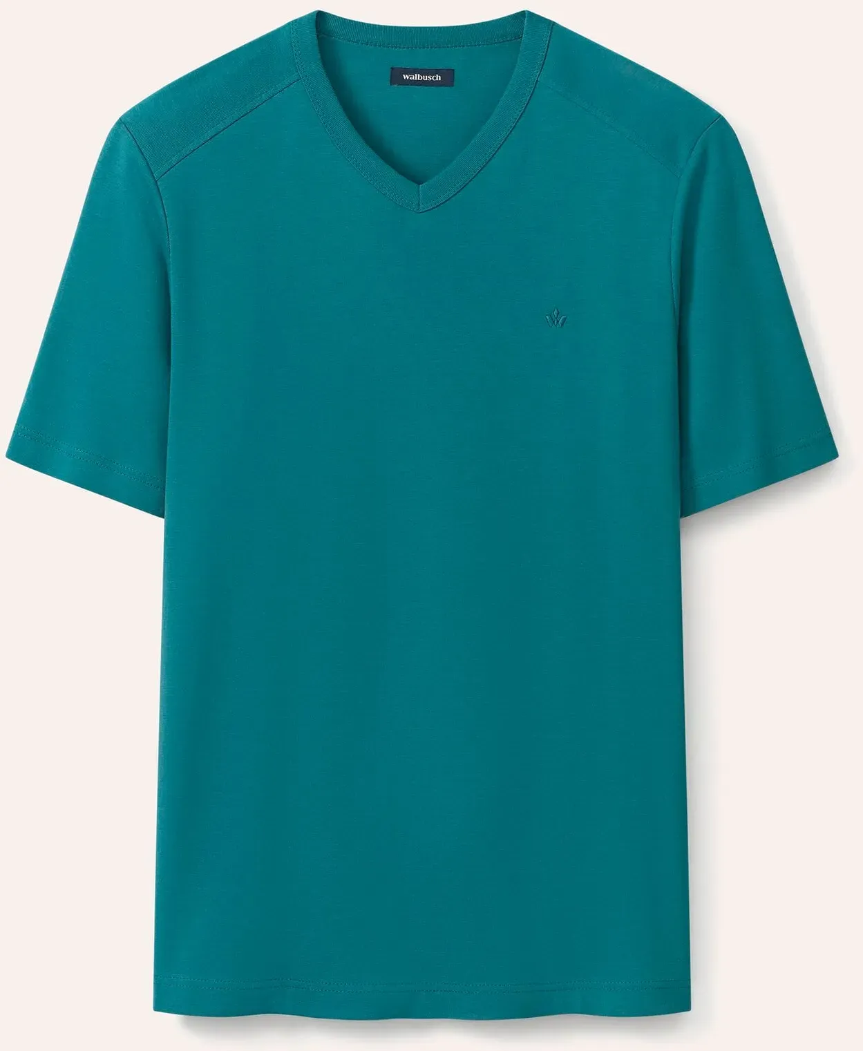 Walbusch Herren Zu schade für drunter-Shirt V-Neck Grün noch offen: Muster