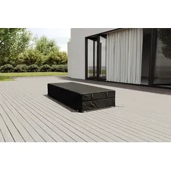 OUTFLEXX Abdeckhaube für Gartenlounges, schwarz, Ripstop-Gewebe/Polyester, 226 x 95 x 40 cm, wasserabweisend, UV-Schutz
