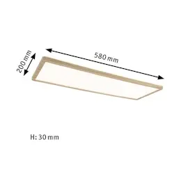 Paulmann LED Panel Atria Shine Backlight IP44 eckig 580x200mm 22W 2300lm Holzoptik
