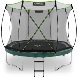 KINETIC SPORTS Trampolin Federlos-Design 'Bungee Safety Elite' - Outdoor Gartentrampolin für Kinder   Dunkelgrün Ø 244 cm Ø 244 cm