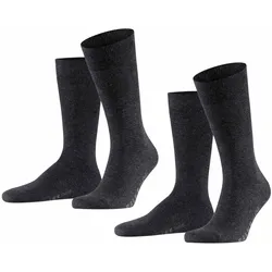 FALKE Herren Socken Swing 2er-Pack - Herren, Strümpfe,Twopack, Uni, 39-46 Anthrazit 43-46 (UK 9-11)