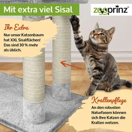zooprinz Emma Kratzbaum 140 cm Hellgrau