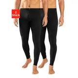 H.I.S. H.I.S Lange Unterhose, (Packung, 2 St.), mit Bündchen am Bein, Gr. XS, schwarz, , 387747-XS