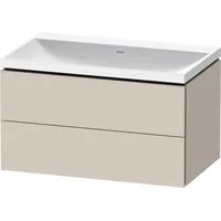 Duravit „L-Cube“ c-shaped Badmöbel-Set 800mm Taupe × Taupe