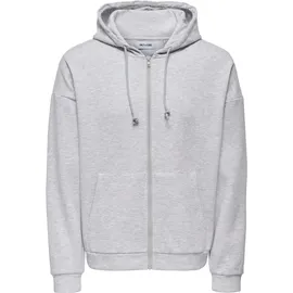 Only & Sons ONSCHASE REG ZIP HOOD Kapuzensweatshirt Herren Grau XXL
