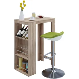 VCM Bartisch 80 x 50 cm Braun