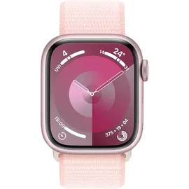 Apple Watch Series 9 GPS 41 mm Aluminiumgehäuse rosé, Sport Loop hellrosa One Size