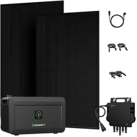 Growatt NOAH 2000 Solarspeicher für Balkonkraftwerk + 2x 500W Bifaziale Solarmodule + 800W Wechselrichter