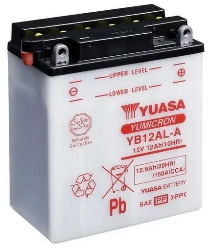 YUASA YUASA conventionele YUASA batterij zonder zuur pack - YB12AL-A Batterij zonder acid pack