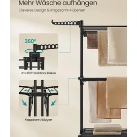 Songmics Wäscheständer 128 m schwarz