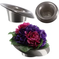 Kadax Ikebana aus Kunststoff, Blumentopf, 9 cm, Schief, Grafit