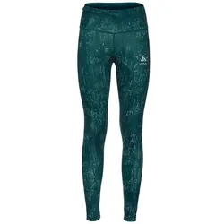 ODLO Damen Lauftights "Zeroweight" Slim Fit, submerged - reflective graphic, XS