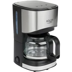 Adler AD 4407 Express-Kaffeemaschine Schwarz/Silber 0,7L 550 Watt mit Glaskanne