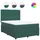 vidaXL Boxspringbett 140 x 200 cm Dunkelgrün