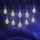 Buri LED Lichterkette mit Glitzerkugeln Weihnachtsbeleuchtung warmweiß Weihnachten