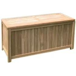 Lex Premium Teak Gartenbox Verstauraum Gartenablage Teakholz offene Lattung klein : 122x55 cm