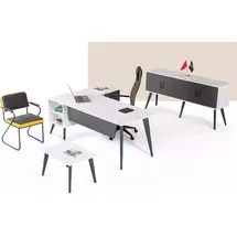 JV Möbel Eckschreibtisch Weiß