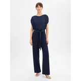 Swing Jumpsuit mit Rundhalsausschnitt, Marine, 38