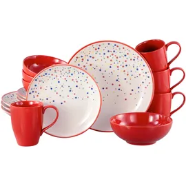 CreaTable Joy Kombiservice 16-tlg. rot-bunt