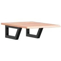 vidaXL Waschtischplatte mit Halterung Stahl und Massivholz Eiche vidaXL