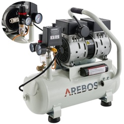 Arebos Kompressor Flüsterkompressor 500W Kompressor, Druckluft Kompressor 12l, Druckluft Kompressor 500 W 12 L, Druckluft Kompressor 500 W