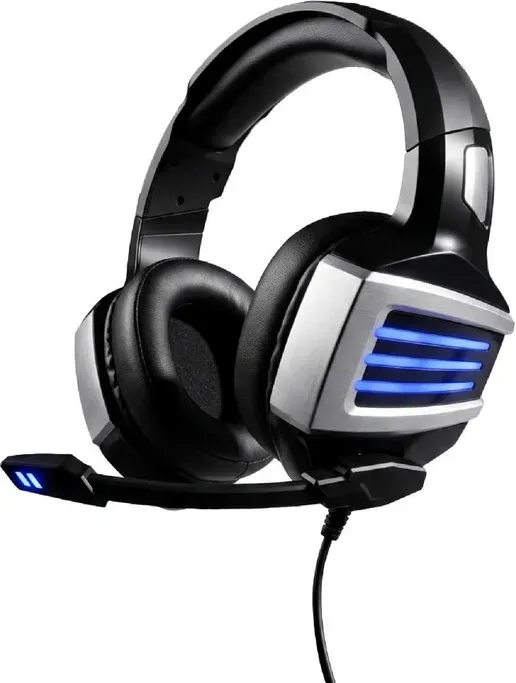 LANGYAN Gaming-Headset Kabelgebunden USB+3,5 mm Anschlüsse Blaulicht