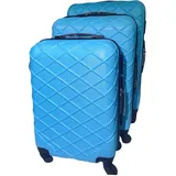 Hti-Living Agosta Raute Koffer-Set 3-tlg. blau/silber