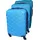 Hti-Living Agosta Raute Koffer-Set 3-tlg. blau/silber