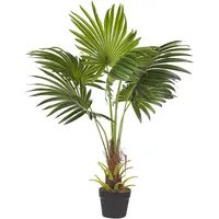 Beliani Kunstpflanze FAN PALM 100 cm Grün