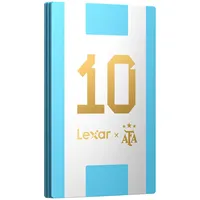 Lexar SL500 Portable SSD 1TB AFA Edition, Argentinien-Weltmeisterschafts-Co-Branding, bis zu 2000 MB/s Lese- und 1800 MB/s Schreibgeschwindigkeit, USB 3.2 Gen 2x2, schlankes & Robustes Metallgehäuse