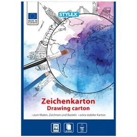 Stylex Zeichenkartonblock 20 St. 190 g/m2 Weiß