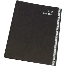 Q-Connect Pultordner 1-12 schwarz