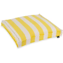 H.O.C.K. Classic Streifen Outdoor Sitzkissen Größen (50x50x5cm, Gelb)