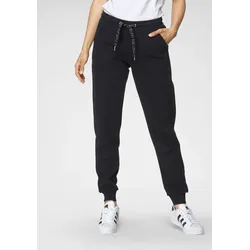 Sweathose OTTO PRODUCTS, Damen, Gr. 36, N-Gr, schwarz, angeraute Sweatware, Obermaterial: 100% Baumwolle, unifarben, casual, figurbetont lang, Hosen Jogger-Pants, GOTS zertifiziert - aus Bio-Baumwolle -