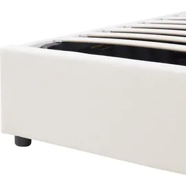 [en.casa] Lunner mit Bettkasten 140x200 cm Beige