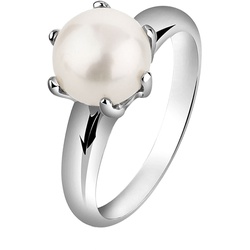 Nenalina Süßwasserzuchtperle Klassik Fein 925 Sterling Silber Ringe   Damen 